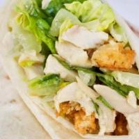 Chicken Caesar Wrap · Grilled chicken with lettuce, parmesan cheese, and caesar dressing on wrap.