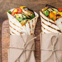 Grilled Veggie Wrap · Sautéed mushrooms, onions, peppers, broccoli, and Swiss cheese on wrap.