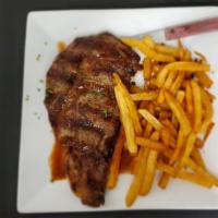 Ny Sirloin Steak Frites · with Hand Cut French Fries, Bordelaise Sauce.