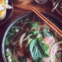 Beef Pho · Sliced eye round, five spice beef brisket, sliced eye round + beef brisket, or roasted BBQ p...