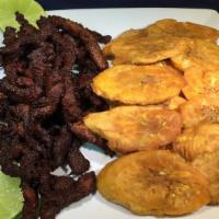 Carnes De Res Frita Combo · Popular item. Fried steak strips. Served with rice, bean, and salad or french fries and sala...