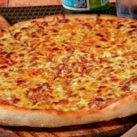 Cheese · Simple, yet delicious - Mozzarella & our signature pizza sauce.