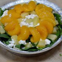 Citrus Salad · Spinach, Mandarin Oranges, Pineapple, Almonds and Feta. Served with Balsamic Vinaigrette Dre...