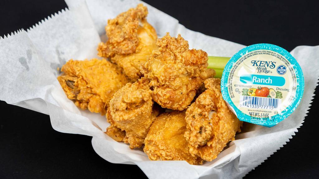 Chicken Wings (6 Pieces) · 6 pieces fried chicken wings, can only do mixed.