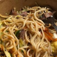 Beef Spring Onion Mixed Noodles · 