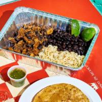 Taco Plato. · Help us grow our impact by ordering a taco plato. Choice of carnitas or pollo a la plancha s...