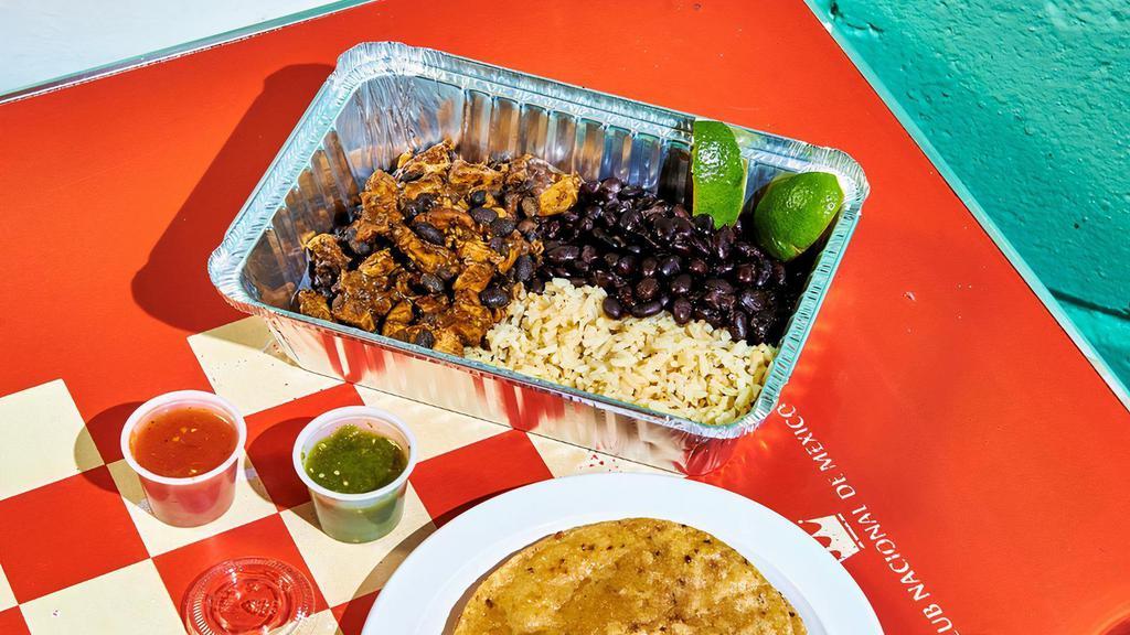 Taco Plato. · Help us grow our impact by ordering a taco plato. Choice of carnitas or pollo a la plancha served with 3 tortillas, rice & beans and salsa. All proceeds go towards feeding those in need. Thank you! For larger donations: https://donorbox.org/tacombi-community-kitchen