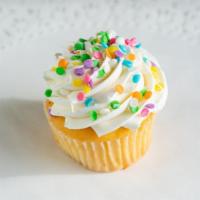 Classic Vanilla · Serves one. Vanilla or Chocolate cake iced with vanilla buttercream, topped with rainbow spr...