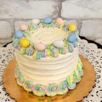 Vanilla Easter Cake  · serves 6-8
delicious vanilla cake filled with vanilla buttercream
