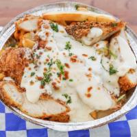 Soprano · Southern Fried Chicken topped with Melted Mozzarella & our house Alfredo.