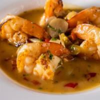 Spicy Garlic Shrimp · Sautéed with chopped hot cherry peppers, parsley, white wine sauce.