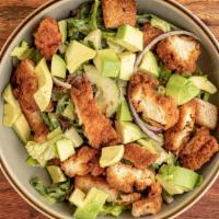 Mother Earth · Romaine , Red Onions , Tomatoes, Cucumber , Bacon , Avocado, Croutons, Arugula tossed in  Mi...