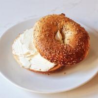 Toasted Bagel · Choice of plain, sesame, everything, and whole wheat.