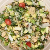 Large Bowl · Serves 8-10
Choice of:
-Quinoa Bowl (gf,v): quinoa, avocado, shredded kale, roasted squash, ...