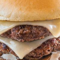 Mushroom Swiss Burger · An all-time favorite features two 100% grass-fed, organic beef patties topped with two slice...