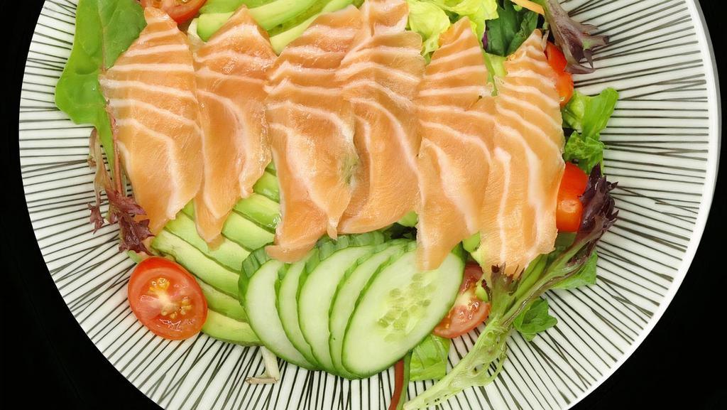 Salmon Avocado Salad · Raw salmon With Yuzu ginger dressing