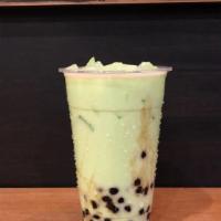 Honeydew Bubble Tea · With Tapioca 
Dairy Free