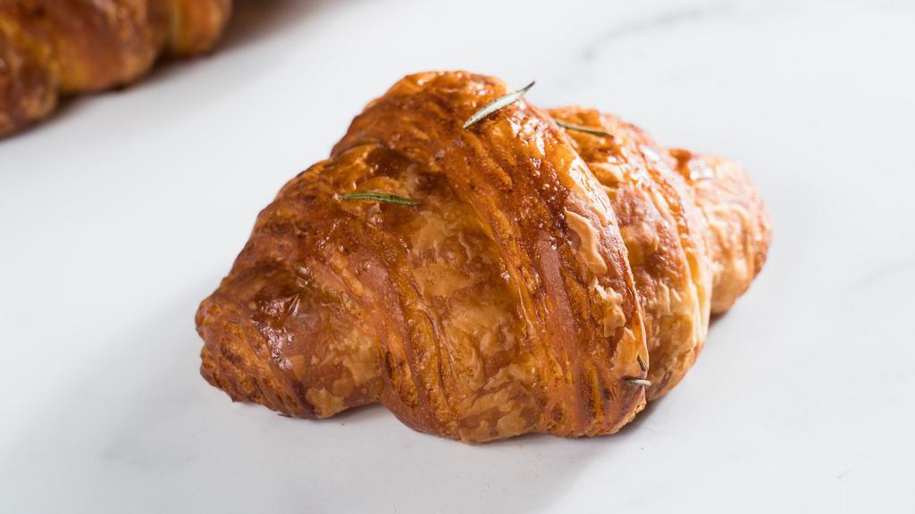 Olive Oil Croissant · With cold-pressed extra virgin olive oil and a hint of rosemary and garlic