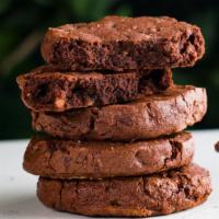 Double Chocolate Pecan Cookie (Gluten-Free) · Fudgy  flourless dark chocolate cookie studded with crunchy toasted pecan. Gluten-Free.