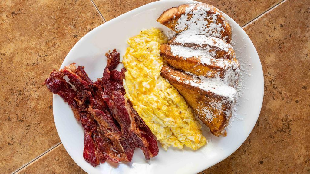  Beef Bacon , Eggs / Cheese  French Toast  · 