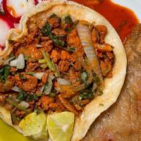 Al Pastor Taco · Spicy. Spicy pork with pineapple.