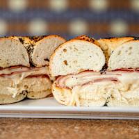 Chicken Cordon Bleu · Grilled chicken breast topped with hot ham and melted Swiss cheese.