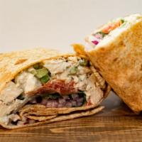 Funky Chicken Salad Wrap · Homemade chunks of chicken breast with mayonnaise, celery, onion, lettuce, and tomatoes wrap...