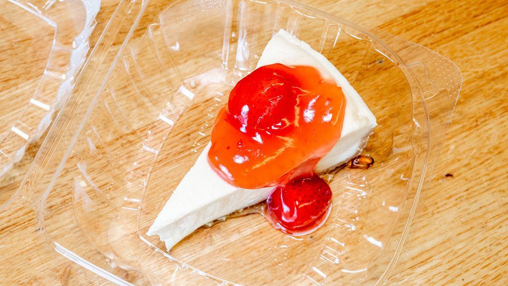 Cherry Cheesecake · Rich creamy cake.