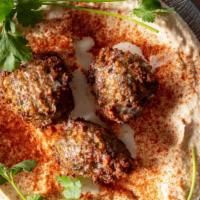 Hummus Plate · Served with 3 Falafels.