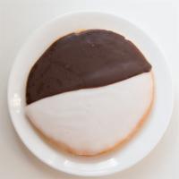 Black & White Jumbo Cookie · Mixture of black and white jumbo sized cookie.
