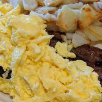 Rib-Eye Steak (12 Oz) & Eggs (2) · 