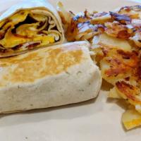 Jersey Wrap · Scrambled eggs, bacon and cheese.