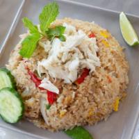 Fresh Crabmeat Fried Rice · With fresh crab meat, egg, and mixed vegetables.
