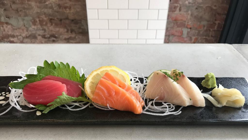 Sashimi Set · Choose salmon, Tuna, hamachi, white Tuna or snapper.