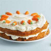Carrot Cake · Moist cake spiced with cinnamon and frosted with cream cheese frosting.