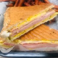 El Cubano · Ham, roast pork, swiss, pickle and mustard.