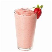 Bright Day Smoothie · Fresh blend of sweet strawberry, creamy banana, and orange juice.
