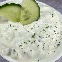 Tzatziki Dip · Yogurt cucumber and garlic dip.