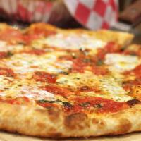 Margherita Pizza · Fresh mozzarella and marinara sauce (8 slices)