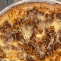 Bbq Chicken Pizza · Diced chicken in a robust BBQ sauce. (8 slices)