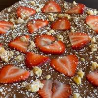 Nutella · Nutella, fresh strawberries, walnuts and powder sugar