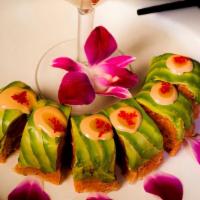 Caterpillar Roll · Spicy crunch tuna wrapped with avocado.