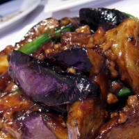 Sautéed Chinese Eggplant With Garlic Sauce · Spicy. In a mild spicy garlic brown sauce.