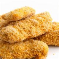Chicken Fingers · 5 pieces | Served With Honey Mustard Or Hickory Smoked BBQ Dip