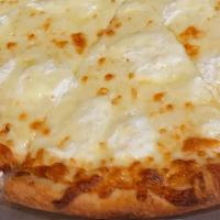 White Pizza · Two kinds of mozzarella cheese, ricotta cheese and pecorino Romano.