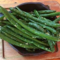 Green Beans · Sautéed Green Beans. With A Savory Garlic Flavour and A Fresh, Crisp Tender Texture.