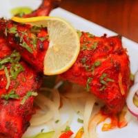 Bhatti Ka Murgh · Chicken marinated in ginger, garlic, garam masala, yogurt, and spices.