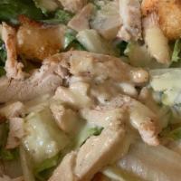 Chicken Caesar Salad Pizzette · 