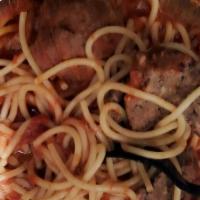 Spaghetti With Meatballs Or Sausage · 