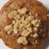 Coffee Cake Muffin Top · Buttery and moist brown sugar cake, full of cinnamon flavor. Served for your daily coffee time
